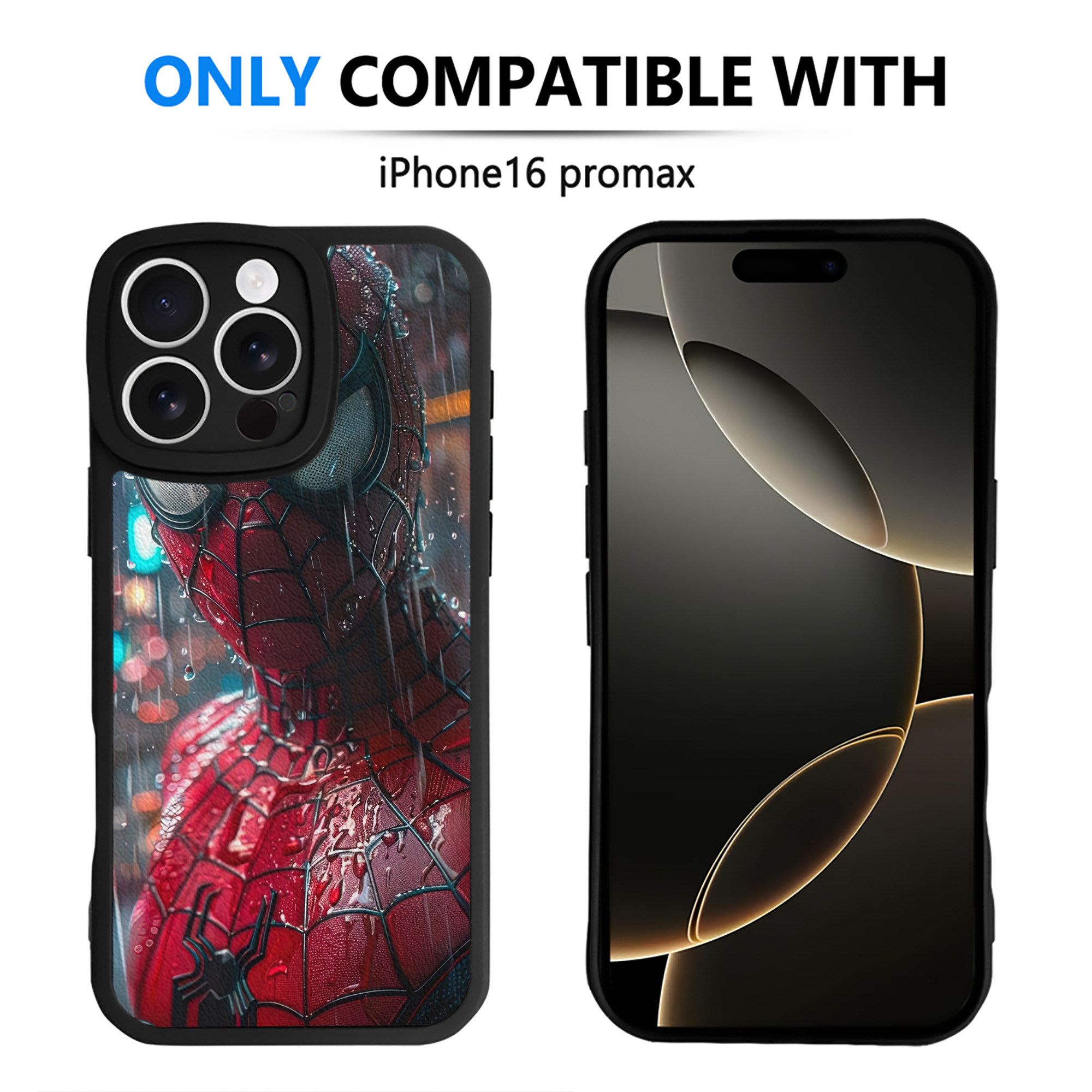 Spider Man スパイダーマン 【iPhone 16シリーズ対応】シリコンスマホケース（レザー調） 材質：シリコン